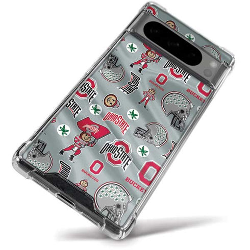 Ohio State University Pattern Google Pixel 8 Pro Clear Case